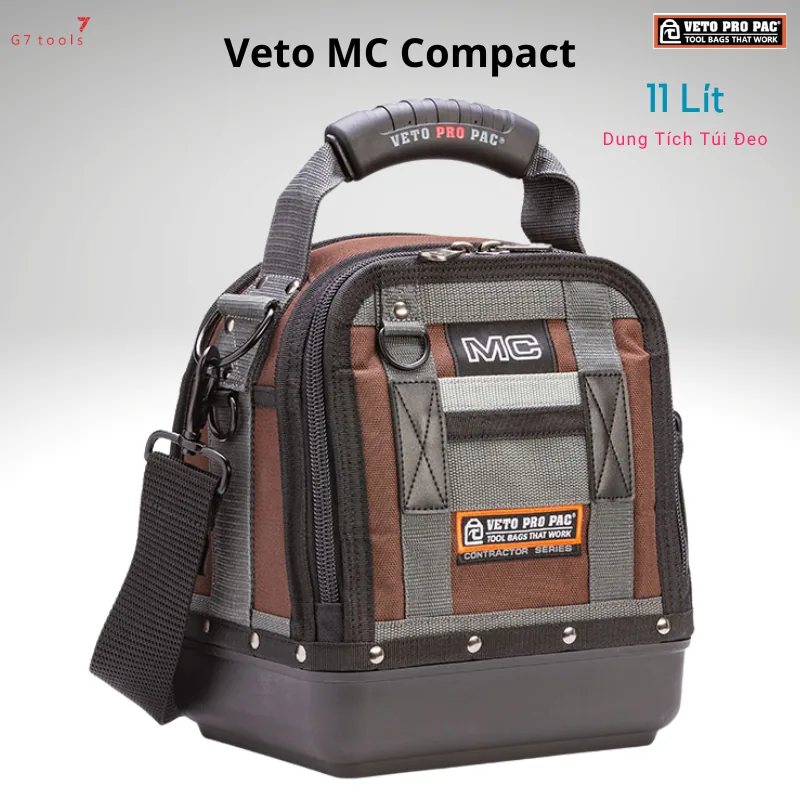 Túi Đeo VETO MC Compact Tools Bag Đế Cao Su Đúc Chống Nước - Dung Tích 11 Lít