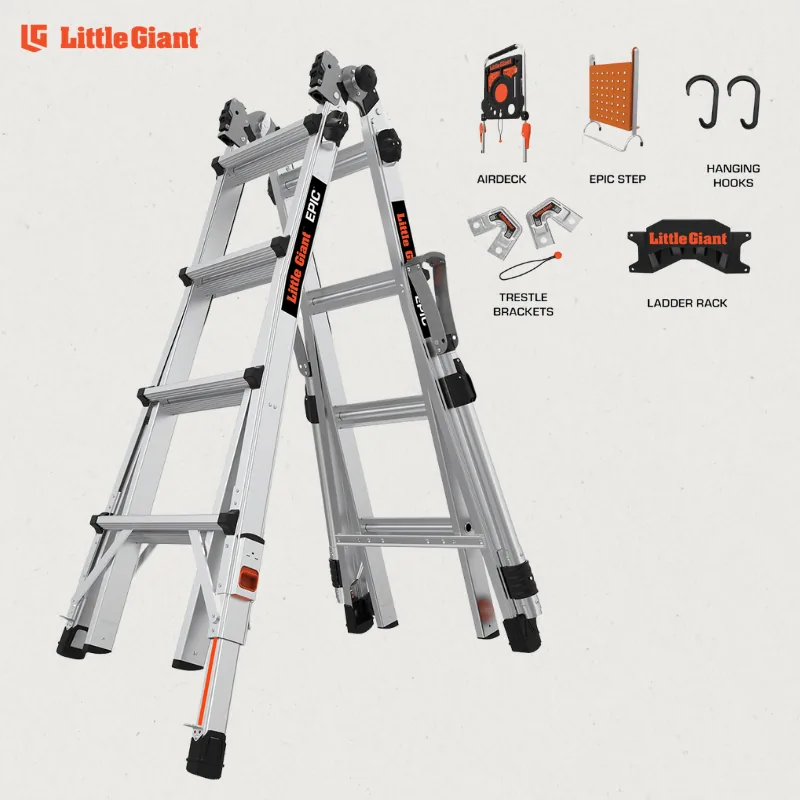 Thang Nhôm Cao Cấp Little Giant EPIC 16817-875 M17 Full Phụ Kiện - Nhập Khẩu Mỹ