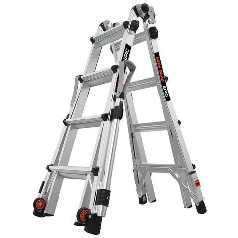 Thang Nhôm Cao Cấp Little Giant EPIC 16817-818 M 17 Chân Cân Bằng Ratchet - Nhập Khẩu Mỹ