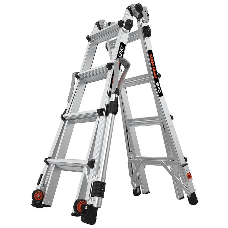 Thang Nhôm Cao Cấp Little Giant EPIC 16817-818 M 17 Chân Cân Bằng Ratchet - Nhập Khẩu Mỹ