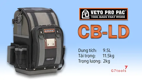 Túi Dụng Cụ Kỹ Thuật Veto Pro Pac CB-LD – Tool Bag Compact, 44 Ngăn