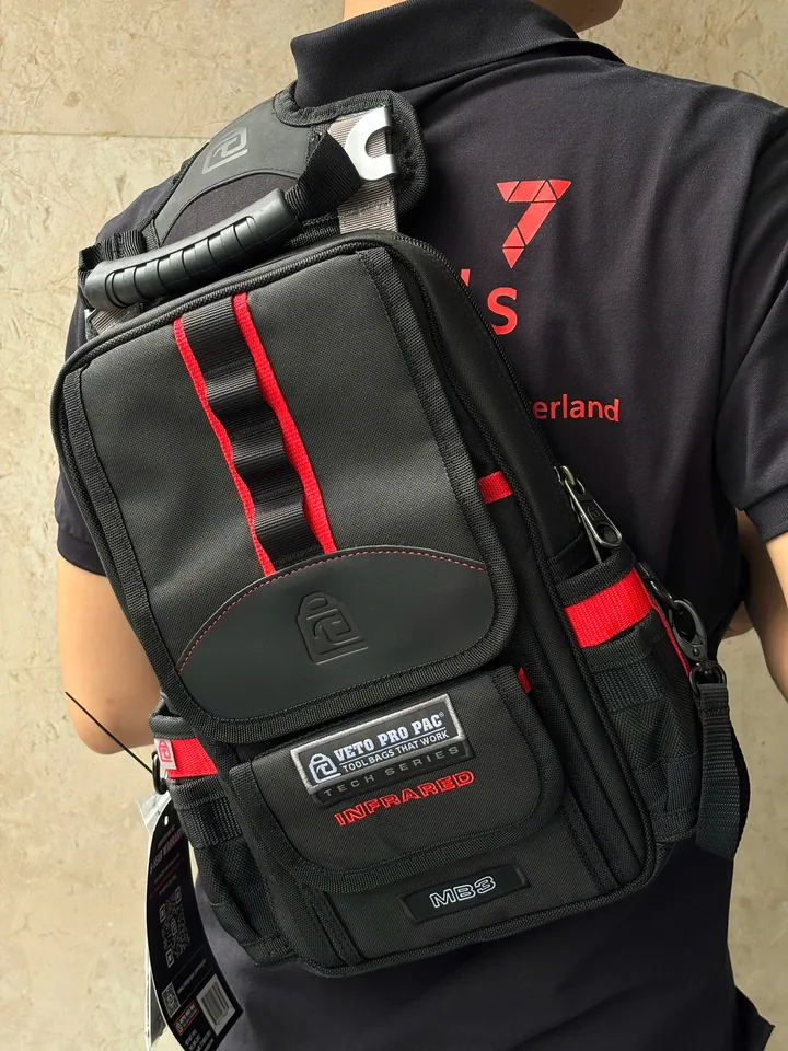 Túi Dụng Cụ VETO MB3 Infrared Viền Đỏ Có Quai Đeo Sling Strap