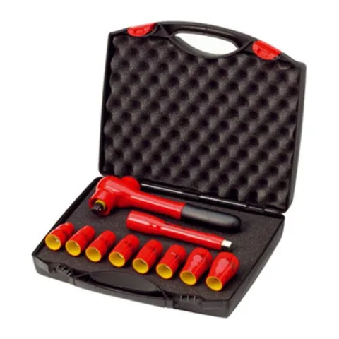 7208NK1001 – Bộ khẩu tay vặn cách điện 1000V WIHA 10 chi tiết – 33184