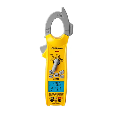 Ampe kìm đo công suất True RMS cho điện lạnh Fieldpiece SC480 kết nối Job Link, 600A
