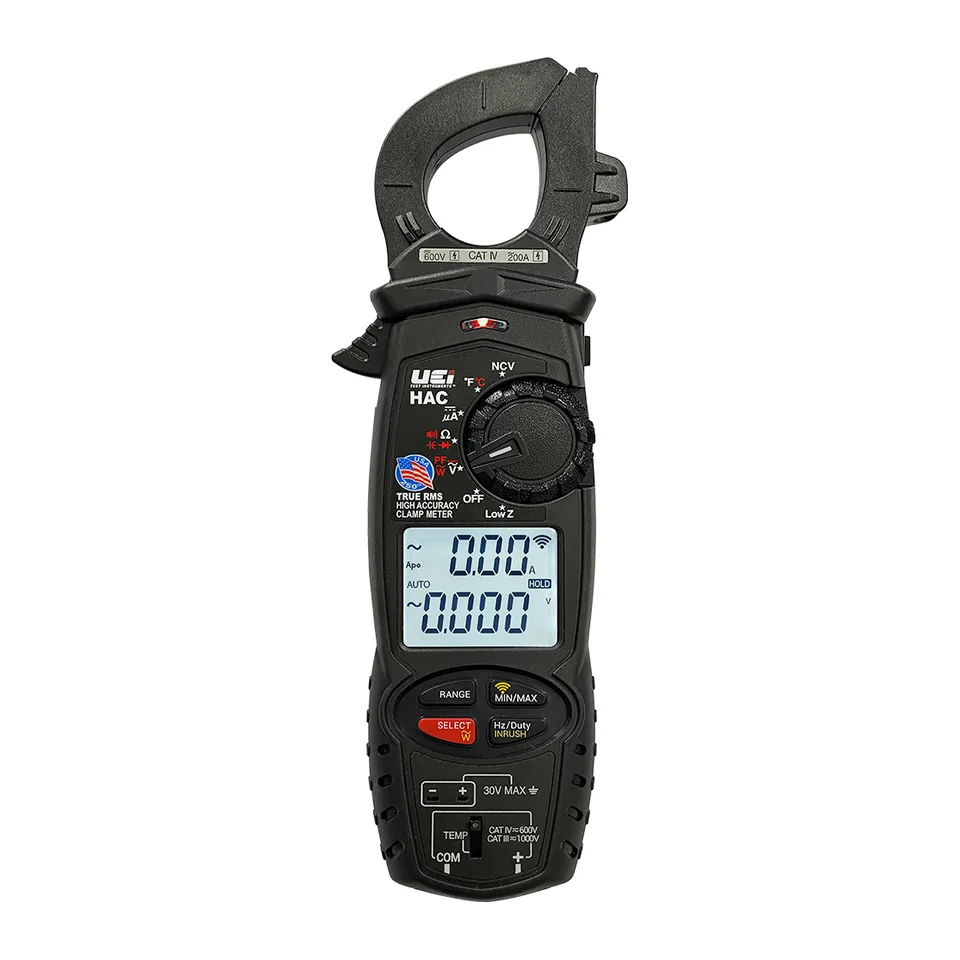Ampe kìm True RMS độ chính xác cao UEi HAC đo hệ số công suất, công suất W, dòng nhỏ 200A