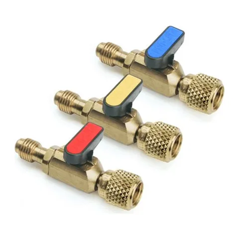 Bộ 3 van bi nối ống nạp gas CPS BV3 Pro-Set, đầu SAE 1/4" đực x SAE 1/4" cái