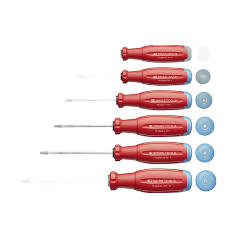 Bộ 6 Tua Vít PB Swiss Tools Evo 38400 Mũi Hoa Thị Torx
