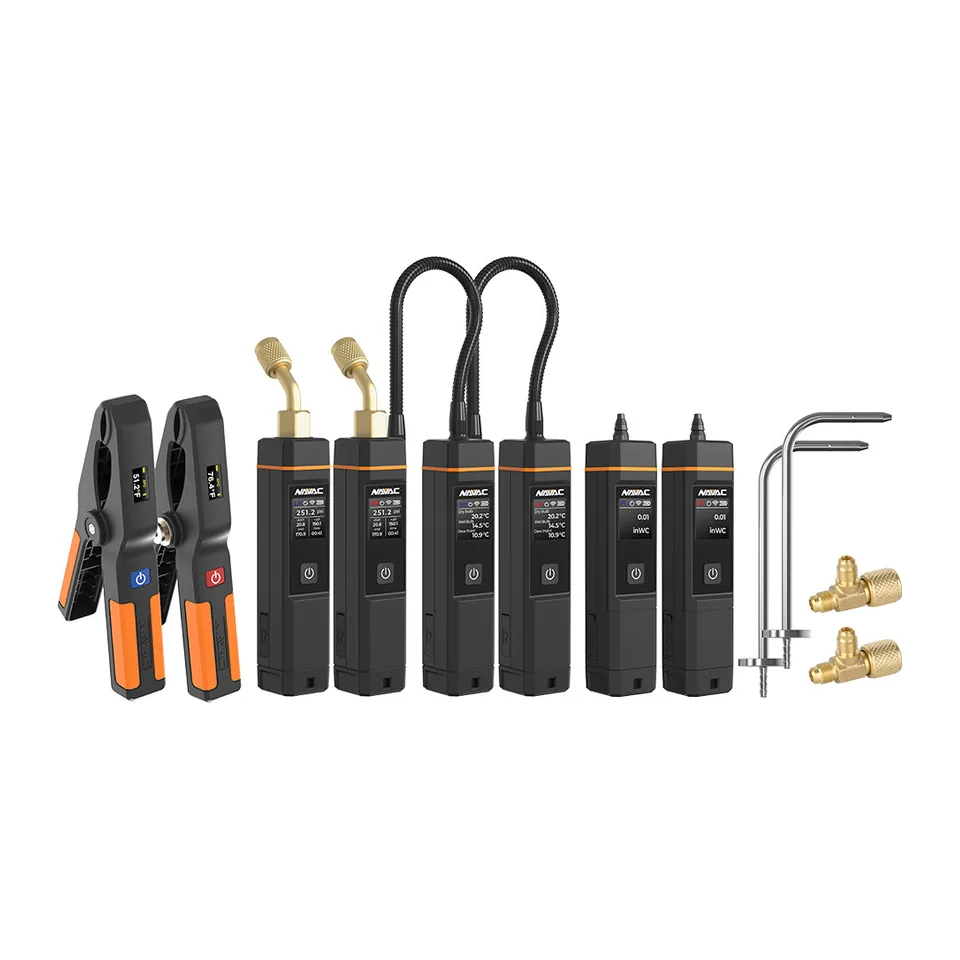 Bộ chẩn đoán gas lạnh và phía gió NAVAC SK4TPHM1 Pro gồm máy đo chênh áp, đầu đo nhiệt, áp suất và nhiệt – ẩm