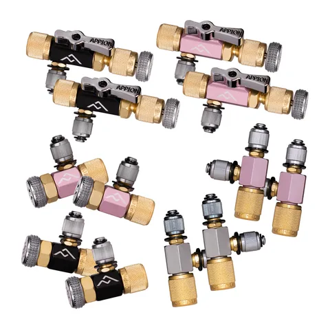 Bộ combo ty van và tê nạp gas Appion: dụng cụ tháo ty van, dụng cụ điều khiển ty van và tê nạp gas