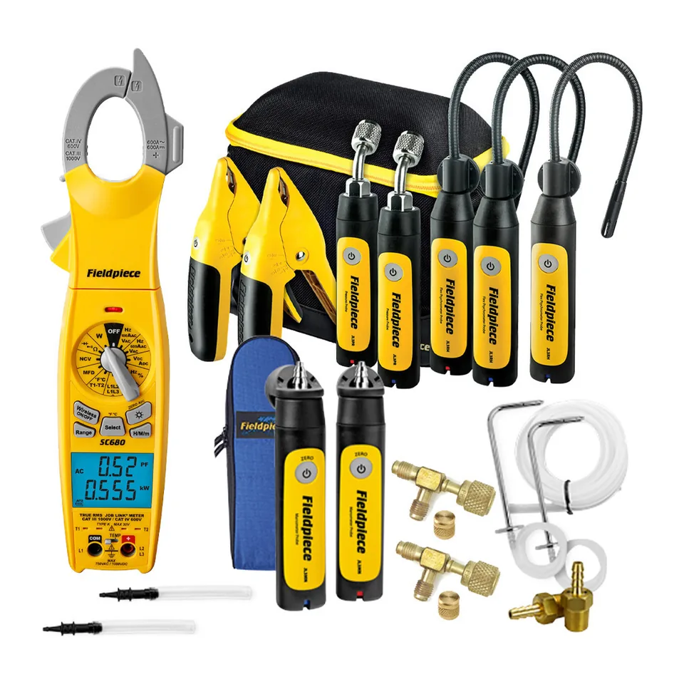 Bộ đầu đo không dây Job Link chuyên nghiệp Fieldpiece cho measureQuick, kèm ampe kìm SC680 và đồng hồ chênh áp