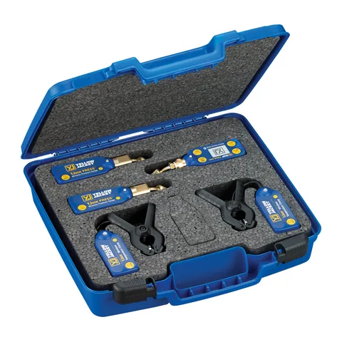 Bộ đầu đo nạp gas và hút chân không không dây Yellow Jacket 67074: 2 đầu đo áp suất, 2 kẹp nhiệt, đồng hồ chân không