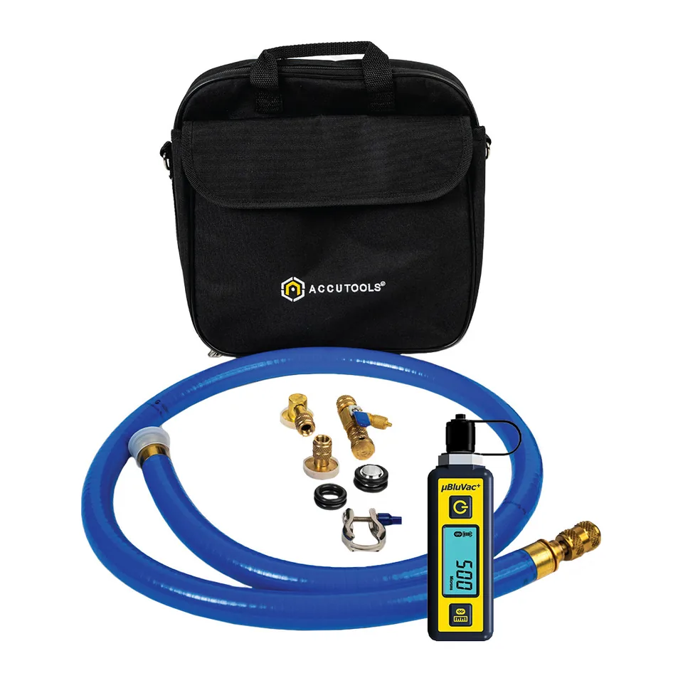 Bộ dây hút chân không AccuTools XLF+ TruBlu Starter kèm đồng hồ BluVac+ Micro, dây 1,5 m đầu cố định 3/8"