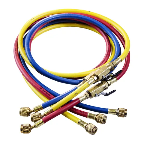 Bộ dây nạp gas van bi JB Industries KOBRA CCLV-A2L-60 dài 60", đoạn ngắn 6" và đầu nối A2L, 1/4" x 1/4"