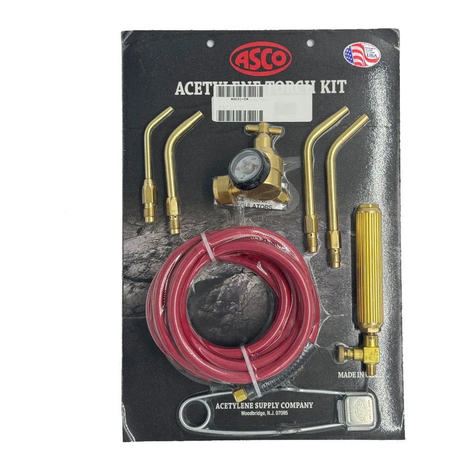 Bộ đèn khò hàn acetylene 4 trong 1 ASCO AK41-S, dây có đầu chống gập