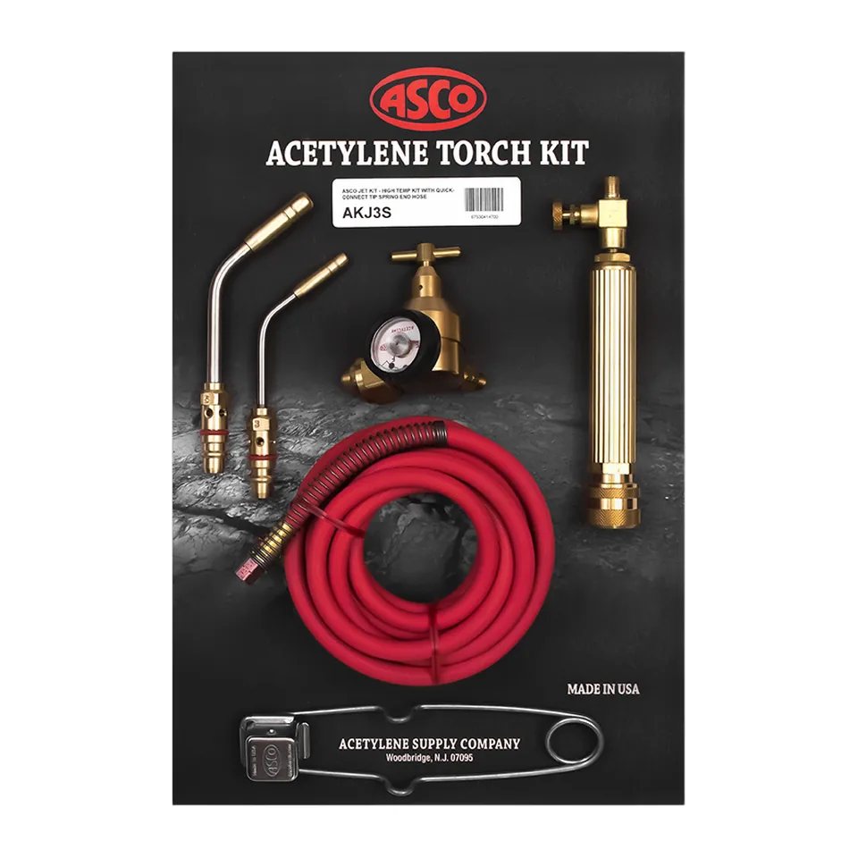 Bộ đèn khò hàn acetylene ASCO AKJ3-S JET "T" Plus Quick Connect, dây có đầu chống gập