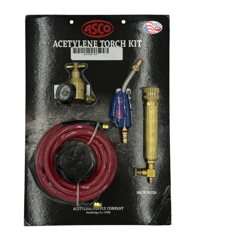 Bộ đèn khò hàn acetylene tự bật lửa ASCO AKJ4SSL-MC kèm đầu AJ3SL, van điều áp MC và dây