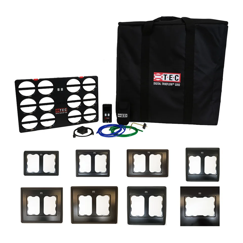 Bộ đo lưu lượng gió Digital TrueFlow Solution TEC Minneapolis bản đầy đủ: lưới, đồng hồ DG-8 và 8 tấm adapter
