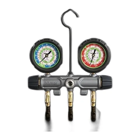 Bộ đồng hồ nạp gas 2 van thân nhôm Hilmor 1839126 cho R22, R134, R404A