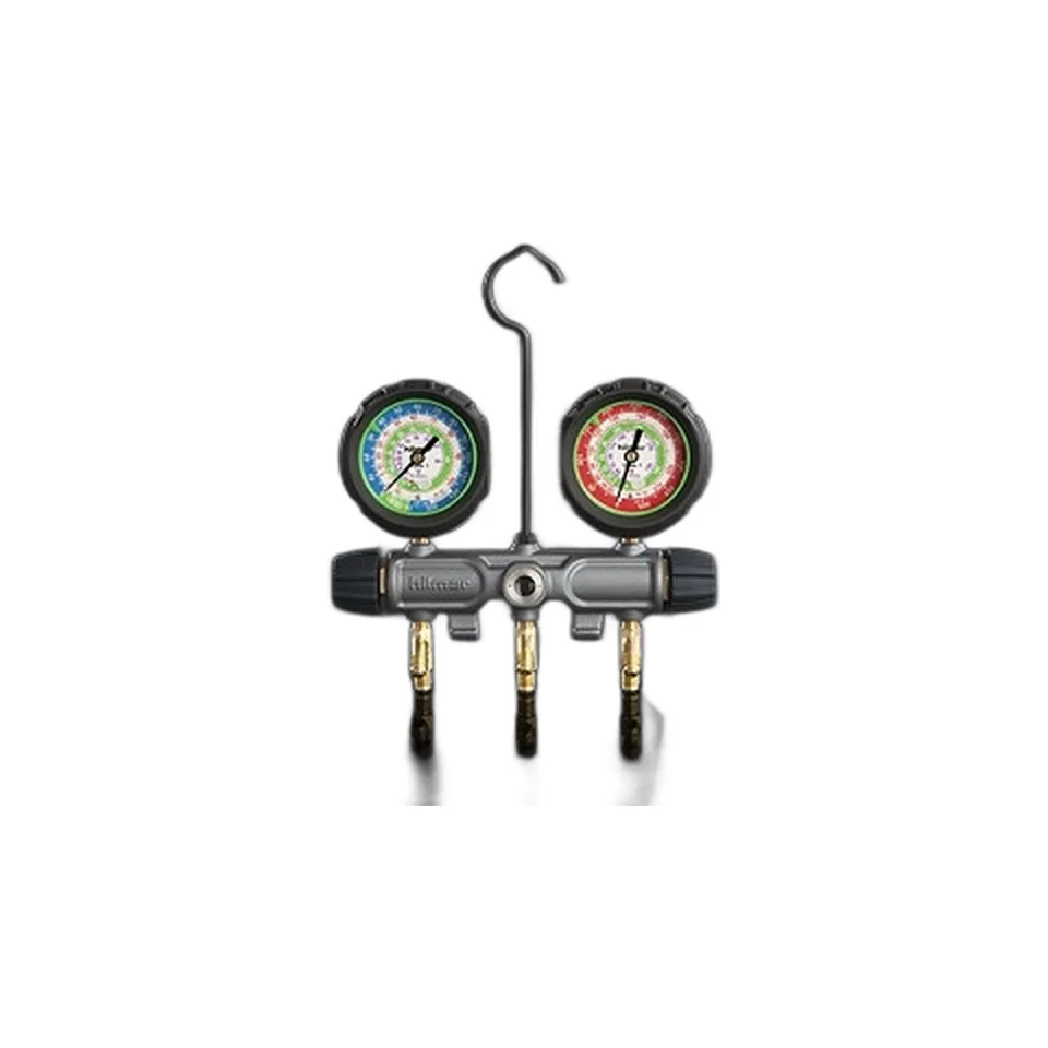 Bộ đồng hồ nạp gas 2 van thân nhôm Hilmor 1839126 cho R22, R134, R404A