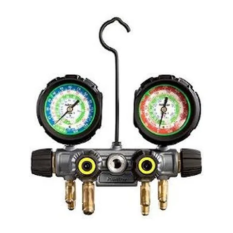 Bộ đồng hồ nạp gas 4 van Hilmor 1839132 (4V22404410) cho R22, R404A, R410A, không kèm dây