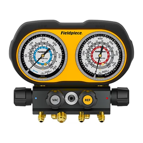 Bộ đồng hồ nạp gas cơ 4 cổng Fieldpiece GS434F cho R134A, R404A, R407C, R448A
