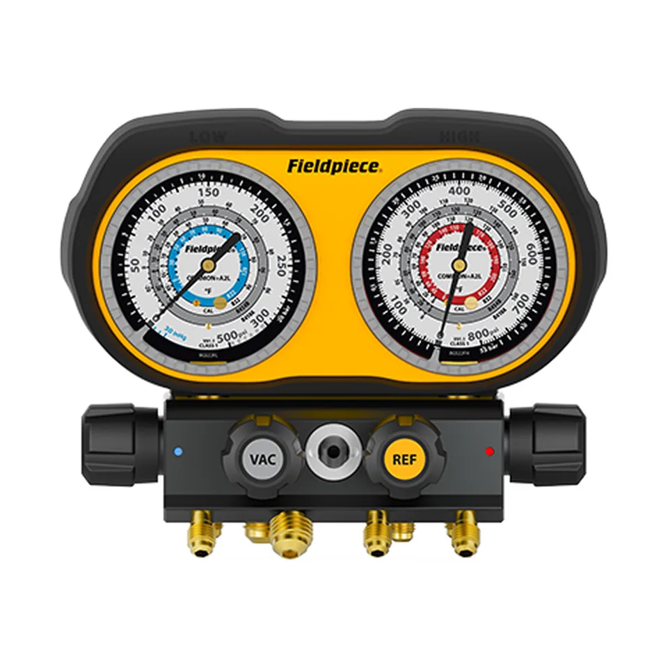 Bộ đồng hồ nạp gas cơ 4 cổng Fieldpiece GS434F cho R134A, R404A, R407C, R448A