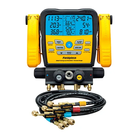 Bộ đồng hồ nạp gas điện tử 4 cổng Fieldpiece SM482V kèm dây nạp gas van bi HR3B