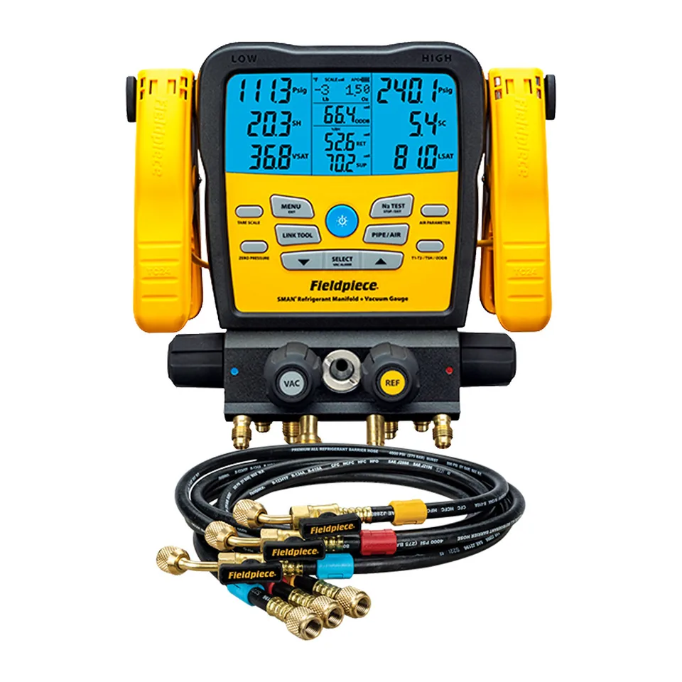 Bộ đồng hồ nạp gas điện tử 4 cổng Fieldpiece SM482V kèm dây nạp gas van bi HR3B