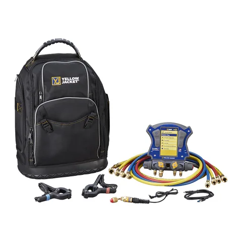 Bộ đồng hồ nạp gas điện tử 4 van Yellow Jacket 40880 TITANMAX kèm ba lô và 4 dây nạp PLUS II