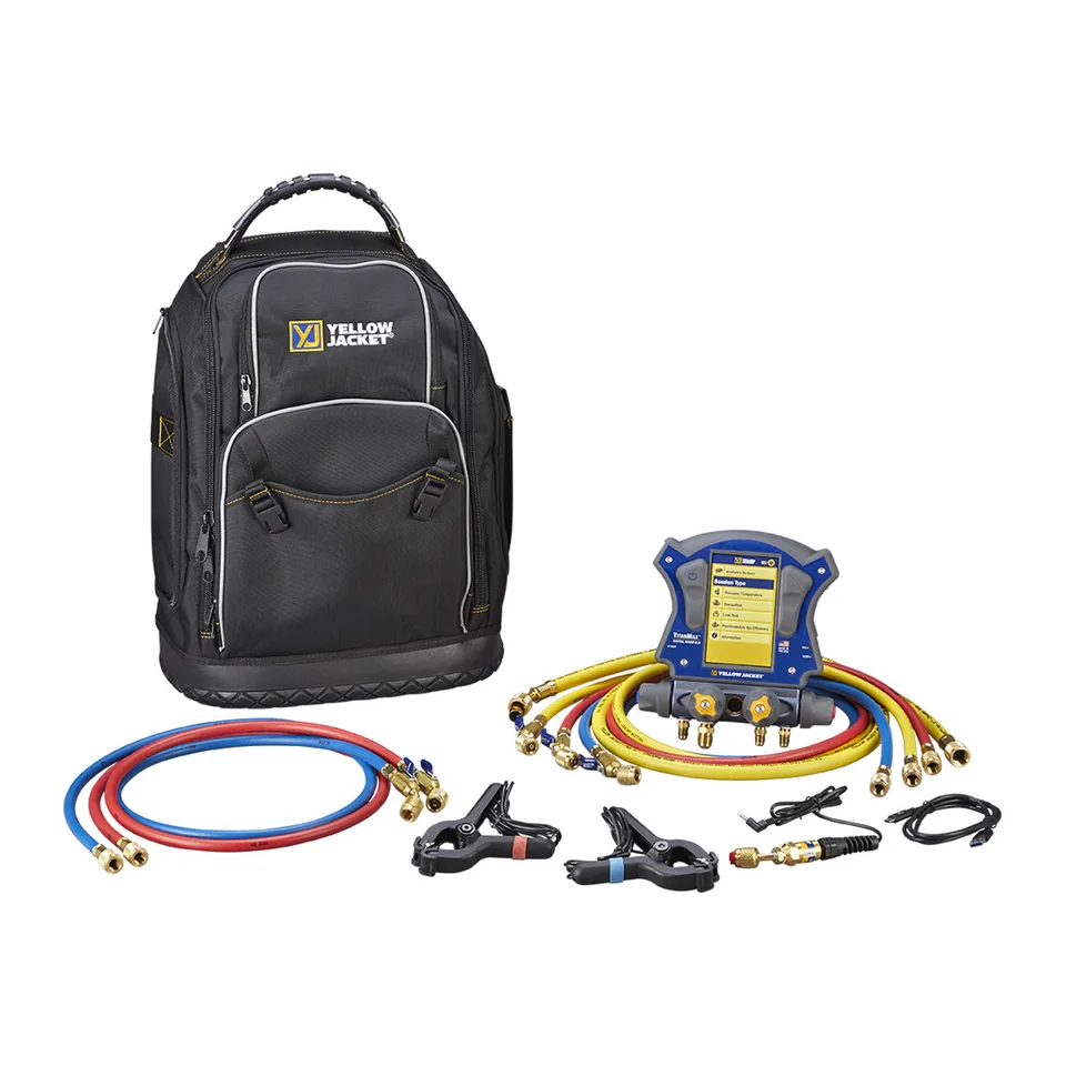 Bộ đồng hồ nạp gas điện tử 4 van Yellow Jacket 40885 TITANMAX kèm ba lô và 6 dây nạp PLUS II