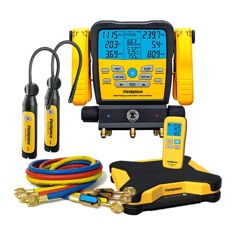 Bộ đồng hồ nạp gas điện tử không dây Fieldpiece SM382V kèm cân gas SR47 và đầu đo