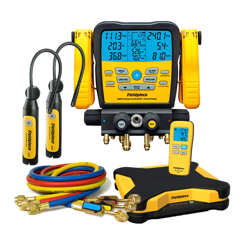 Bộ đồng hồ nạp gas điện tử không dây Fieldpiece SM482V kèm cân gas SR47 và đầu đo