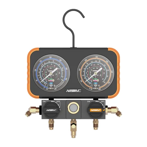 Bộ đồng hồ nạp gas NAVAC N2A4B Pro Plus cho R-32, R-410A, R-22, R-454B (tương thích A2L)