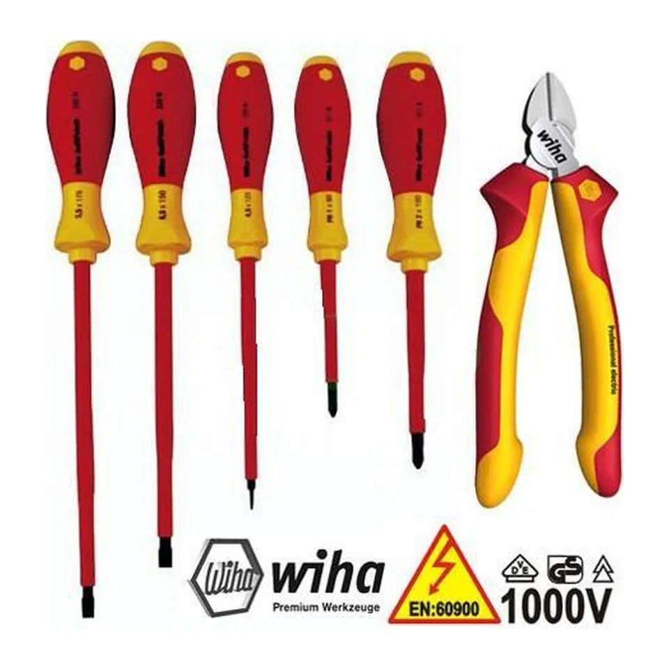 Bộ dụng cụ cách điện 1000V WIHA 6 chi tiết – 33969