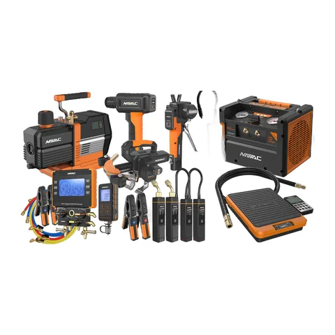 Bộ dụng cụ điện lạnh trọn bộ NAVAC Advanced: hút chân không, thu hồi gas, nạp gas, dò rò rỉ và dụng cụ ống đồng
