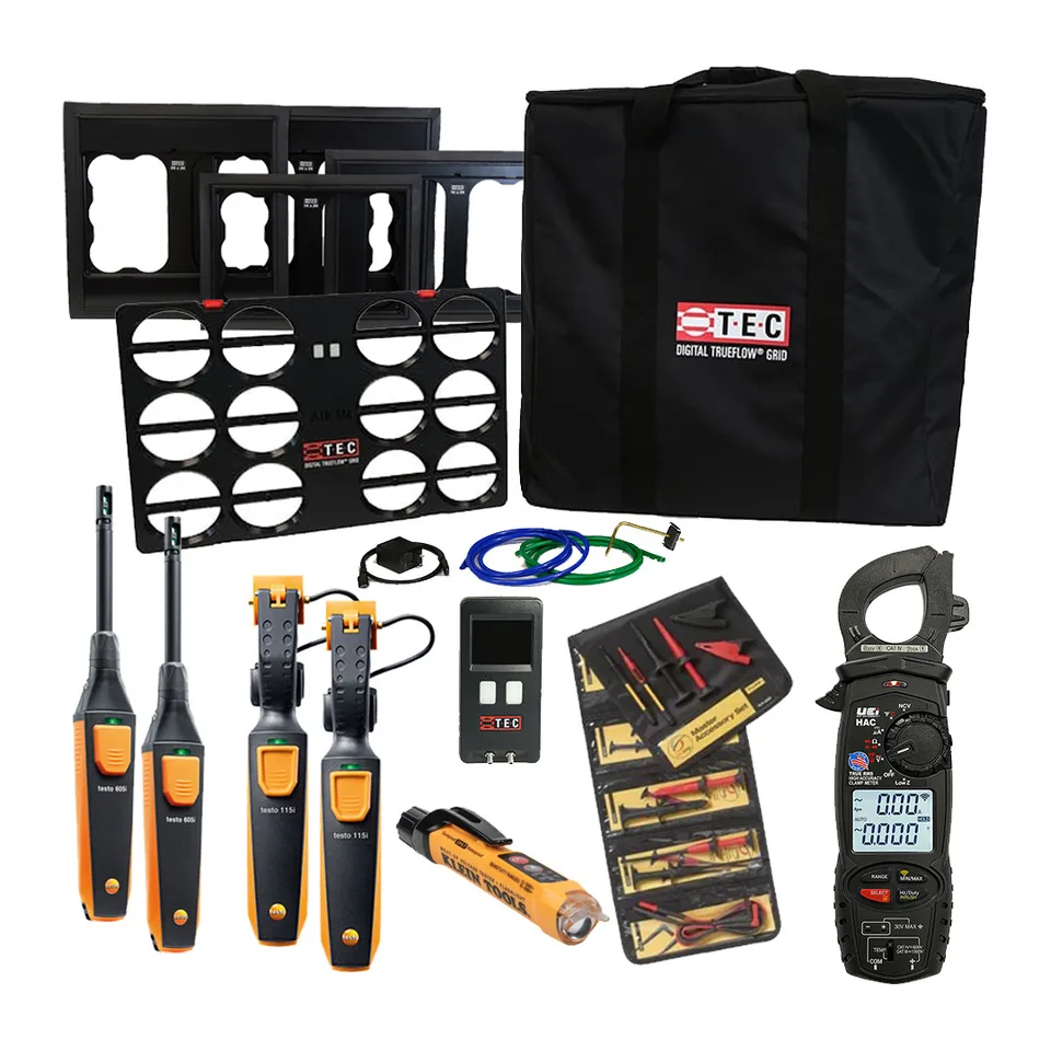 Bộ dụng cụ Home Energy Rater Master theo tiêu chuẩn ANSI/ACCA/RESNET 310, kèm lưới TrueFlow, testo, UEi, Fluke, Klein
