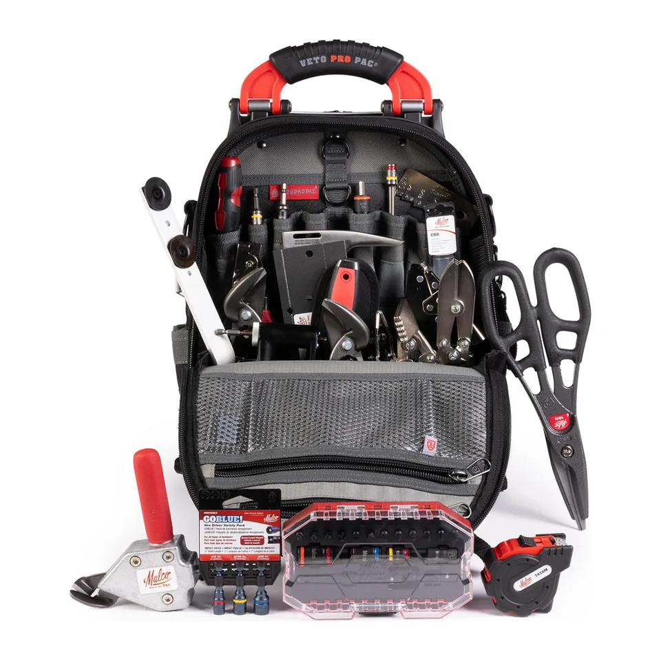 Bộ dụng cụ lắp đặt và bảo trì HVAC Malco HVACPRO2 kèm ba lô Veto TECH PAC