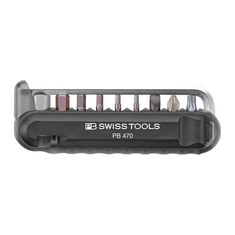Bộ Dụng Cụ Xe Đạp PB Swiss Tools 470.Black Gồm 9 Chi Tiết & 2 Nạy Vỏ
