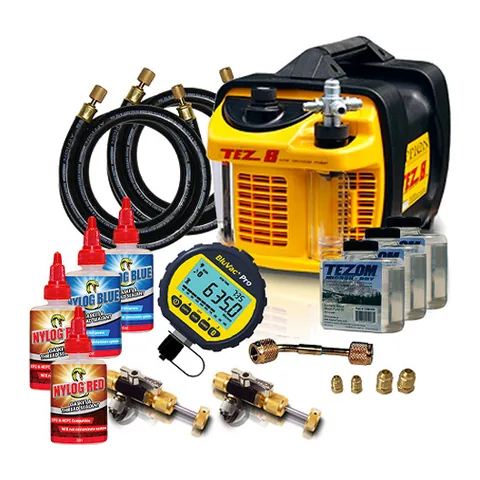 Bộ hút chân không nhanh Appion kèm bơm chân không TEZ8, dây, dụng cụ tháo ty van và đồng hồ AccuTools BluVac Pro Plus