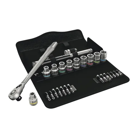 Bộ Khẩu Siết 1/2" Wera 8100 SC 8 Zyklop Metal 28 Chi Tiết- Mã 004078