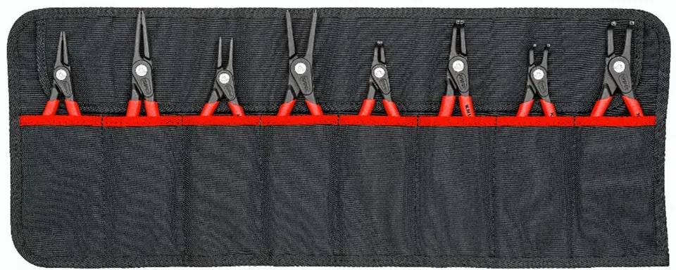 Knipex 00 19 58 V02 - Bộ Kìm Phe Mũi Chính Xác Gồm 8 Chi Tiết Trong Túi Cuộn