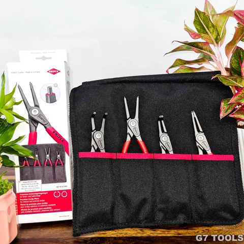 Bộ Kìm Phe Mũi Gài Knipex 00 19 57 V01 Gồm 4 Chiếc Trong Túi Vải