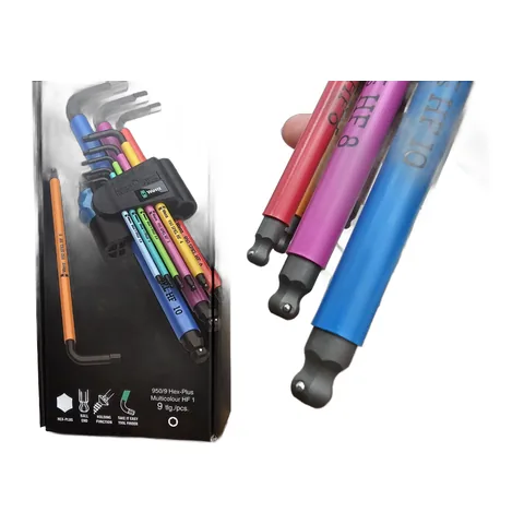 Bộ Lục Giác Wera 950/9 Hex-Plus Multicolour HF Gắn Bi Chống Rơi - Mã 022210
