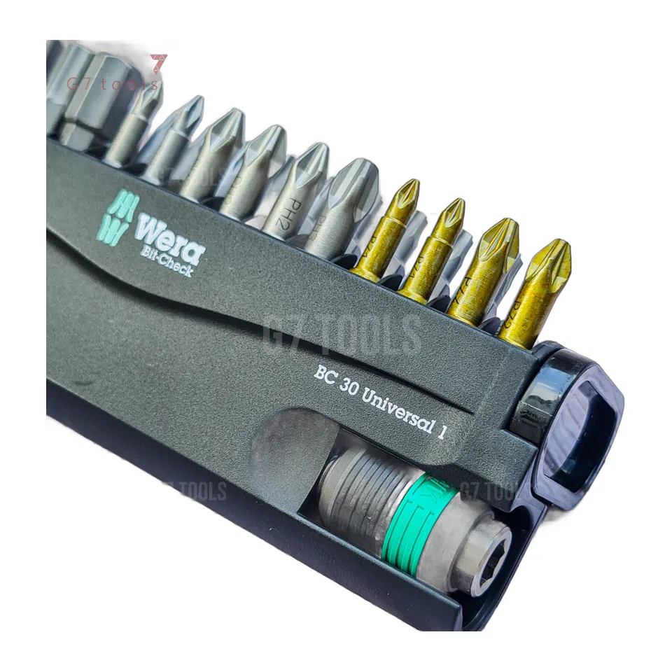 Bộ Đầu Bits WERA Bit-Check 30 Universal 1 - Chuẩn 1/4", Có Đầu Giữ Rapidaptor - 056440