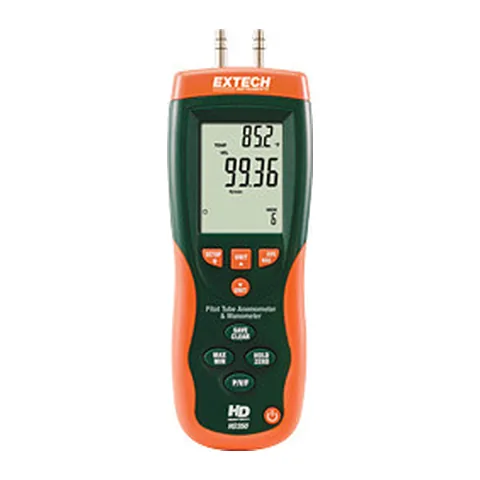 Bộ ống pitot và máy đo chênh áp Extech, đo vận tốc và lưu lượng gió