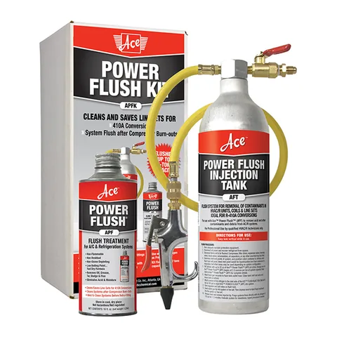 Bộ súc rửa đường ống gas Ace Power Flush APFK tới 7 tấn lạnh, kèm bình phun tái sử dụng và bộ dây phun, lon 16 oz