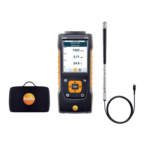 Bộ testo 440 đo vận tốc gió (đầu dò cánh quạt Ø 16 mm)