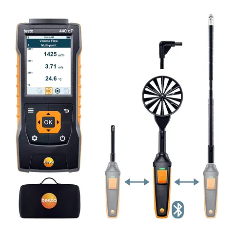 Bộ testo 440dP - đo lưu lượng không khí 2 (Bluetooth)