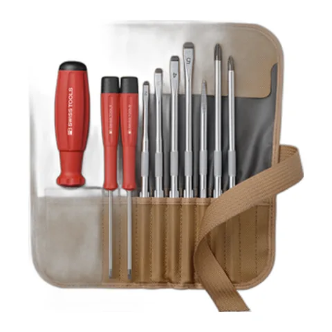 Bộ Tô Vít 10 Chi Tiết Trong Túi Cuộn Màu Nắng Vàng PB Swiss Tools 8218.TO