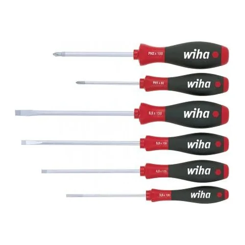 Bộ tua vít Wiha 07152 SoftFinish 6 cây đầu dẹt và Phillips